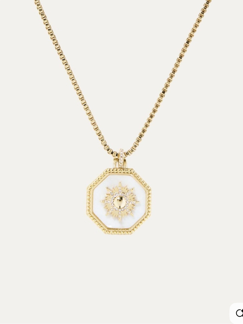 NEW - Stella & Dot Gold Estelle Celestial Reversible Pendant Necklace